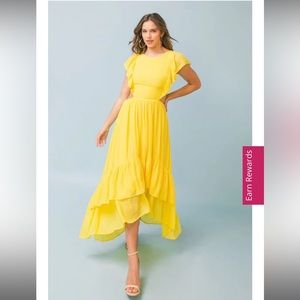 Flying Tomato Yellow High Low Dress